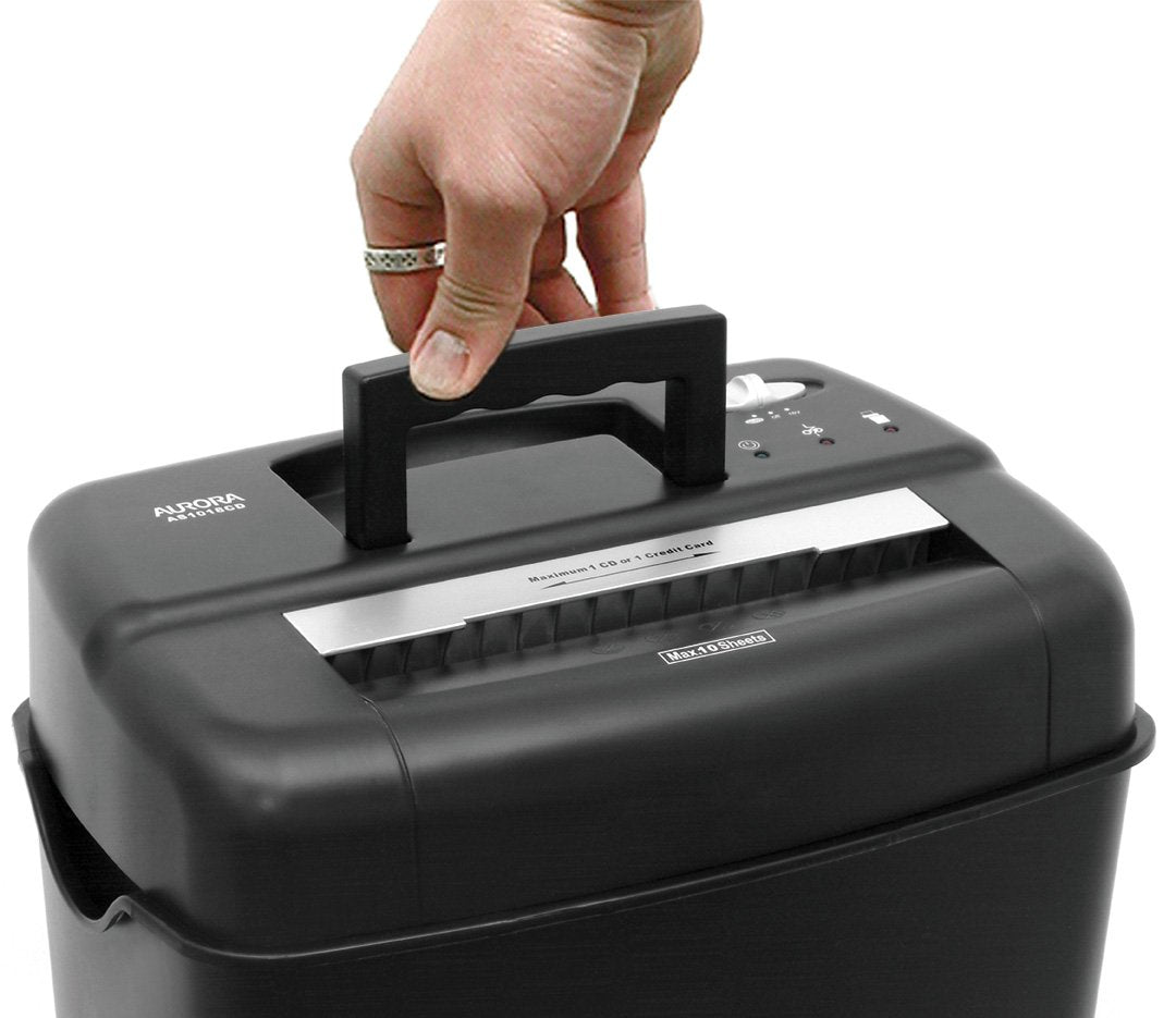 Aurora AU1645XA 16-Sheet Cross-Cut Paper and CD/Credit Card Shredder/5-Gallon Pullout Basket/ 30 Minutes Run Time