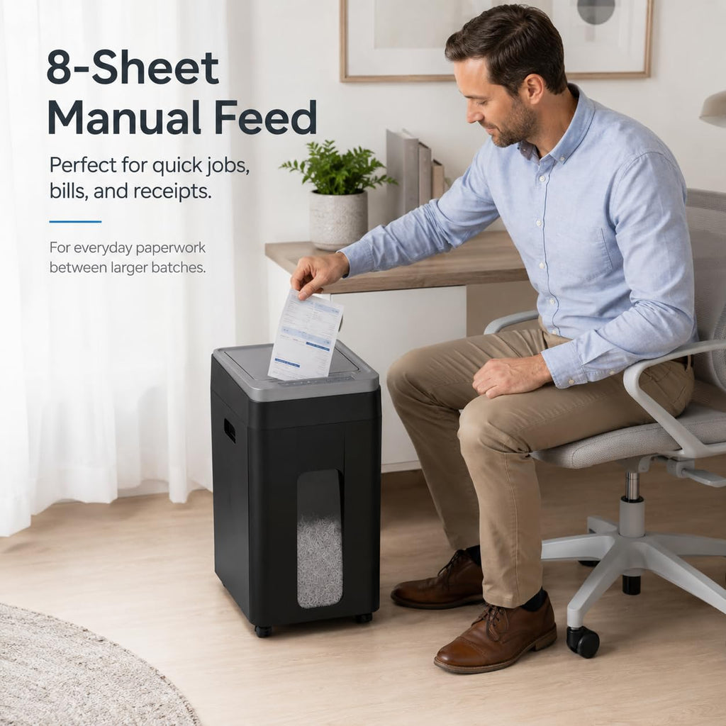 Heavy Duty Paper Shredder 400-Sheet Auto Feed P5 Micro Cut