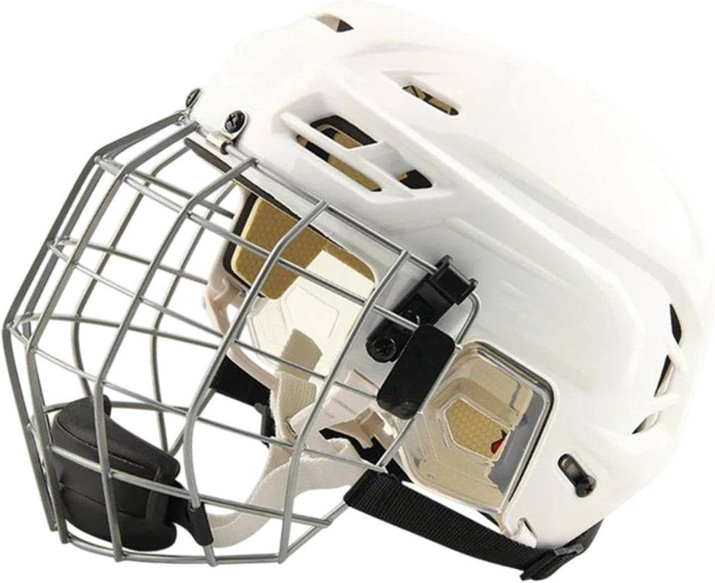 harayaa Hockey Helmet with Facemask Roller Skating Helmet Ice Skate Helmet Speed Skate Helmet Polyethylene Shell with Iron Mesh Breathable Suit