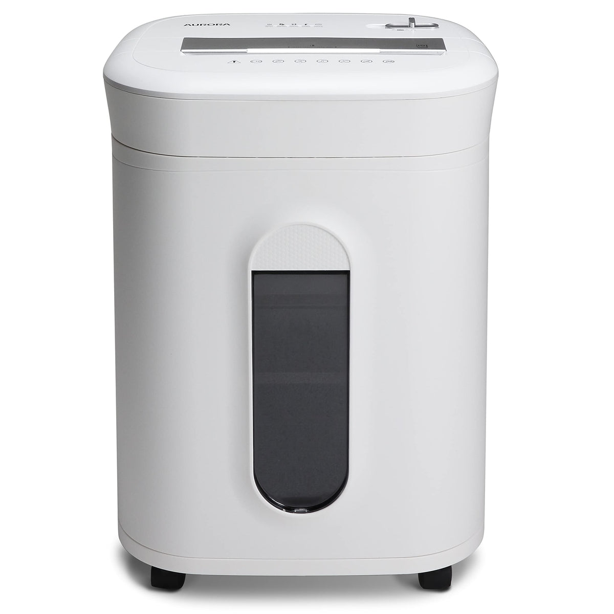 Aurora High-Security 8-Sheet Micro-Cut Paper, CD/DVD and Credit Card Shredder, White/Gray