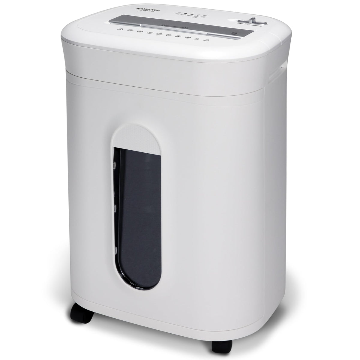 Aurora Anti-Jam 12-Sheet Cross-Cut Paper/CD and Credit Card Shredder with 4 Gallon Pullout Basket/Security Level P-4