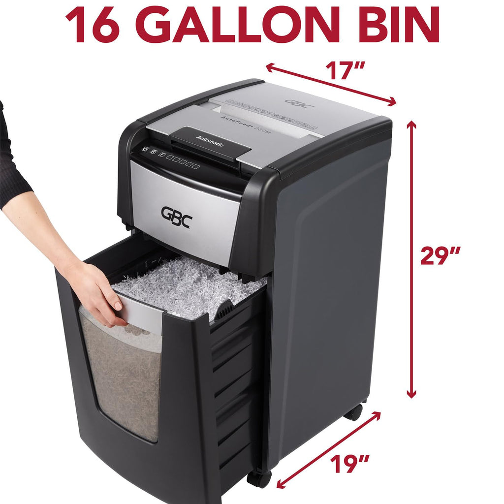 GBC Paper Shredder, Auto Feed+, 230 Sheet Capacity, Micro-Cut, Small Office Shredder, 230M (WSM1757607)