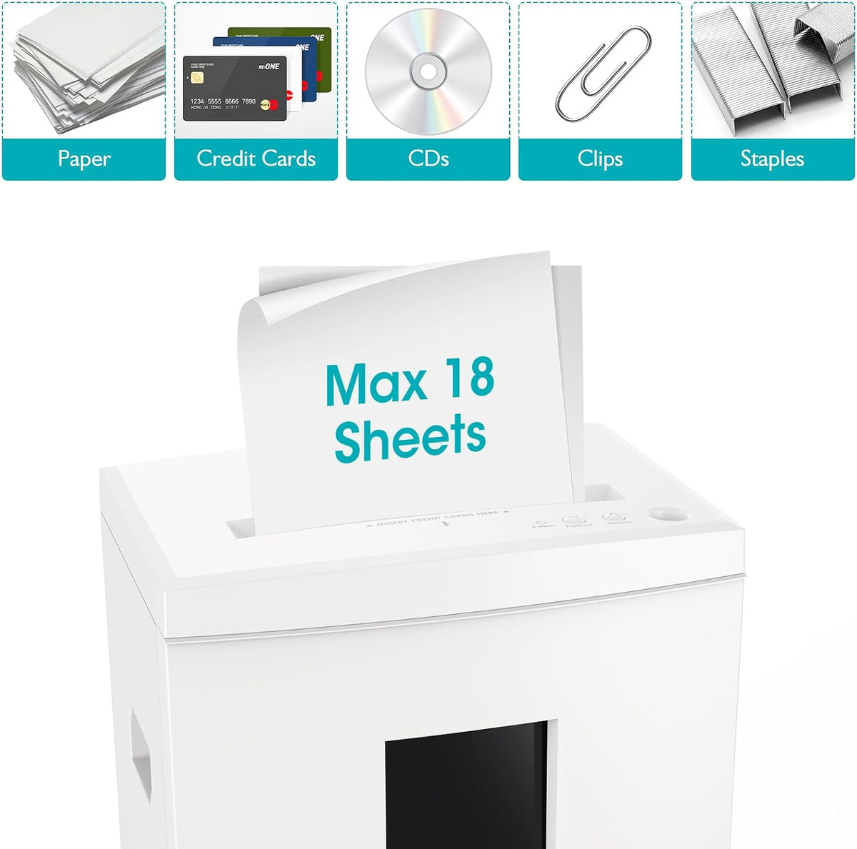WOLVERINE SD9113 P4 Cross Cut Paper Shredder, Quiet,18 Sheet, 60 Min, White