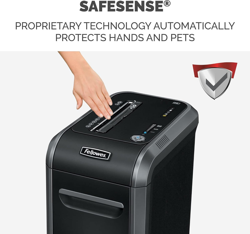 FellowesÂ® 99Ci 100% Jam Proof Cross Cut 18-Sheet Home Office Paper Shredder with SafeSenseÂ®, Black