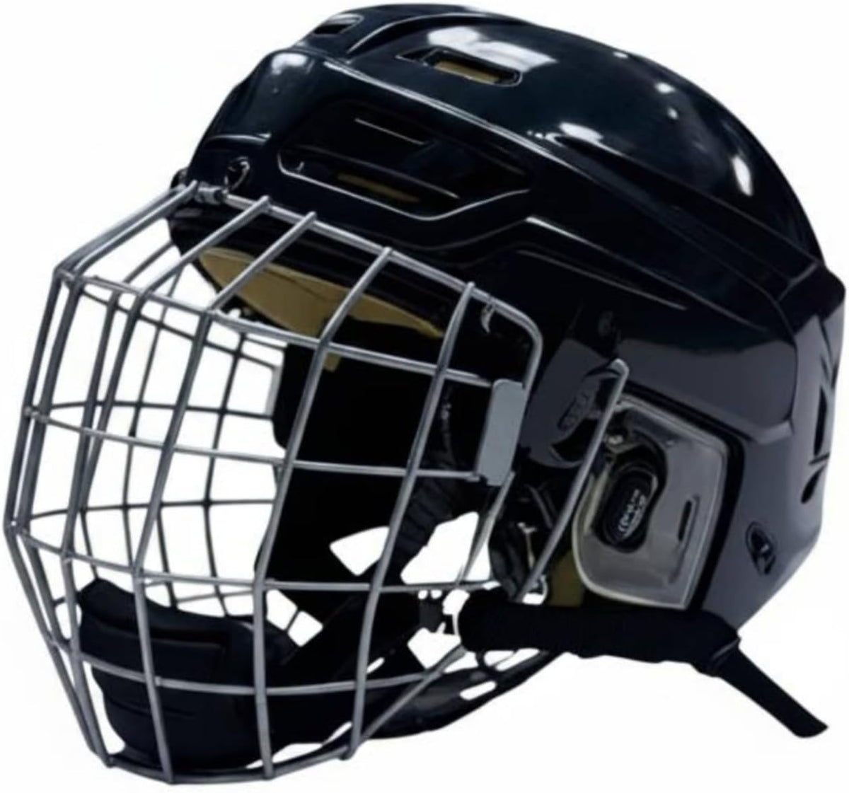 Colaxi Ice Hockey Helmet with Cage Headgear Hockey Helmet Face Guard Steel Cage and Ear Guards PP Outer Shell with EVA Lining Secure Fit and Suitable for Games Training