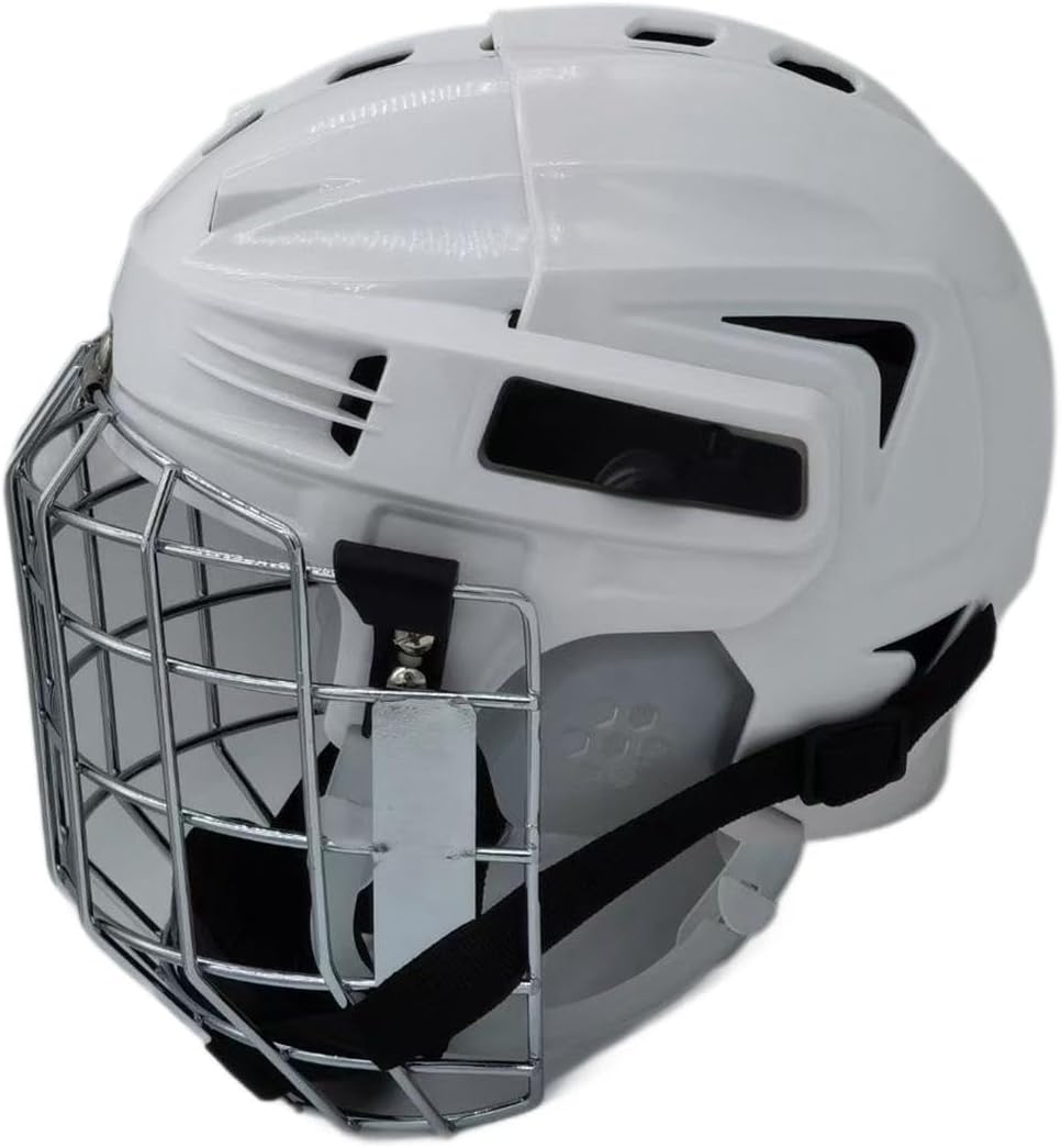 SM SunniMix Hockey Helmet Padded Sports Helmet Headgear Adjustable Ice Hockey Helmet Speed Skate Helmet Lightweight EVA Cushioning for