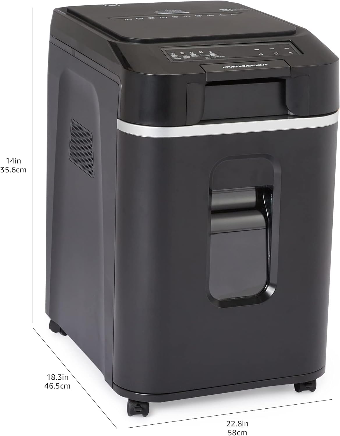 Amazon Basics 200-Sheet Auto Feed Micro Cut Paper Shredder with Pullout Basket, Black - NEW (Previously AmazonCommercial brand)