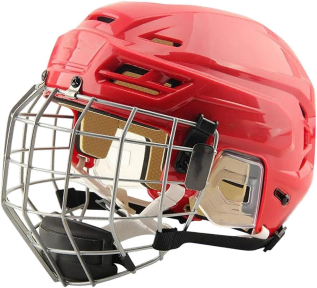 Generic Hockey Helmet with Facemask, Sturdy Professional Exercise Practice Headgear, Match Ice Speed Skate Helmet