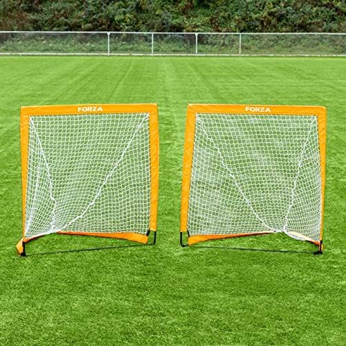 FORZA Flash Pop-Up Lacrosse Goals [4ft x 4ft] - Setup in Seconds! | Perfect for Backyard and Practice - Single or Pair