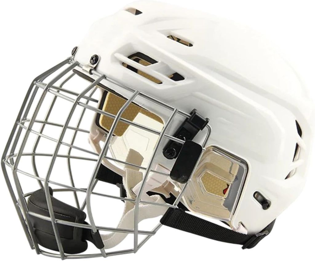 harayaa Hockey Helmet with Facemask Roller Skating Helmet Ice Skate Helmet Speed Skate Helmet Polyethylene Shell with Iron Mesh Breathable Suit