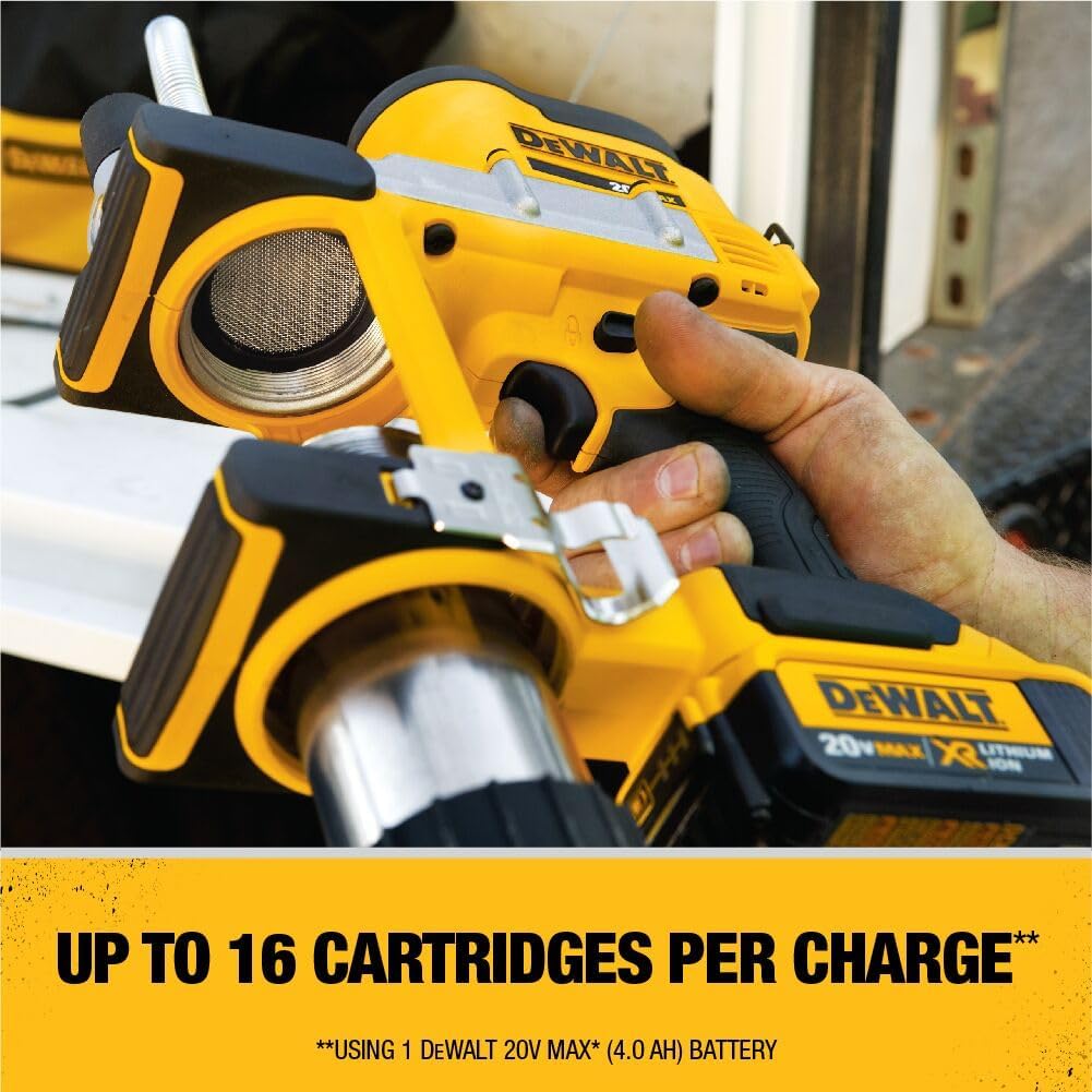 DEWALT Grease Gun Kit 20V MAX with 4.0Ah Battery and Charger, Cordless Grease Gun, LED Light, 42â Hose, 10,000 PSI, Variable Speed Triggers (DCGG571M1)
