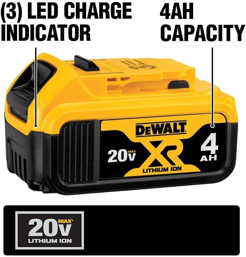 DEWALT Grease Gun Kit 20V MAX with 4.0Ah Battery and Charger, Cordless Grease Gun, LED Light, 42â Hose, 10,000 PSI, Variable Speed Triggers (DCGG571M1)
