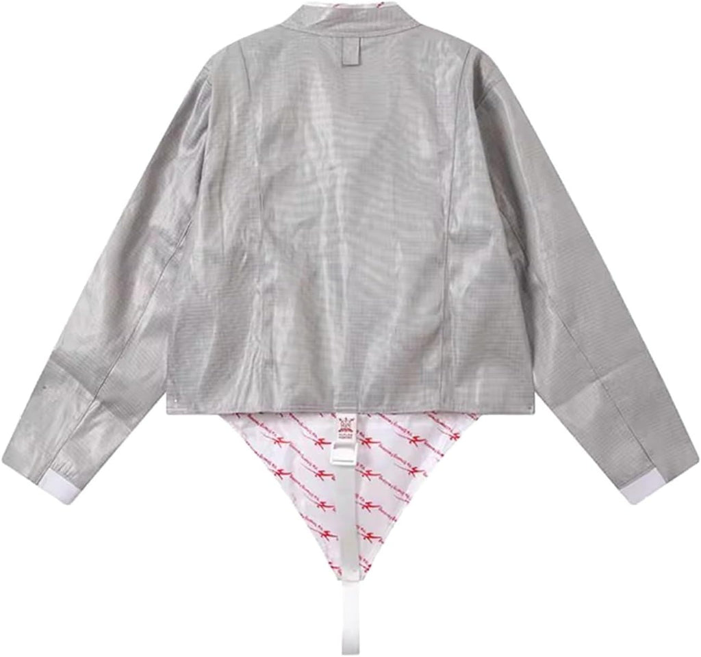 Fencing Lame, Fencing Electric Saber Jacket, Non-Washable Electric Fencing Metal Jacket Metallic Vest - Unisex Fencing Uniform(54#)