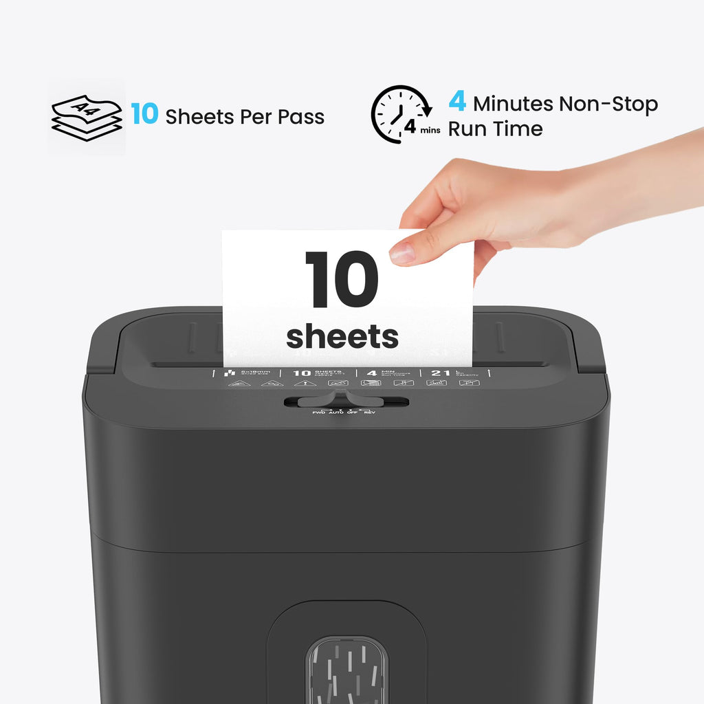 Locksworth 16-Sheet Cross Cut Paper Shredder, 6 Gallon Heavy Duty Commercial Shredder for Home Office, P-4 High Security Shredders for Paper/CD/Credit Card/Staple/Clip, 60 Mins Continuous Running