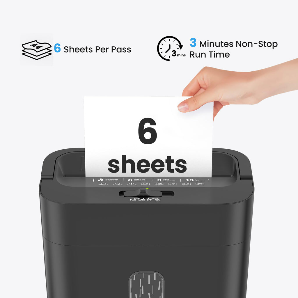 Locksworth 16-Sheet Cross Cut Paper Shredder, 6 Gallon Heavy Duty Commercial Shredder for Home Office, P-4 High Security Shredders for Paper/CD/Credit Card/Staple/Clip, 60 Mins Continuous Running