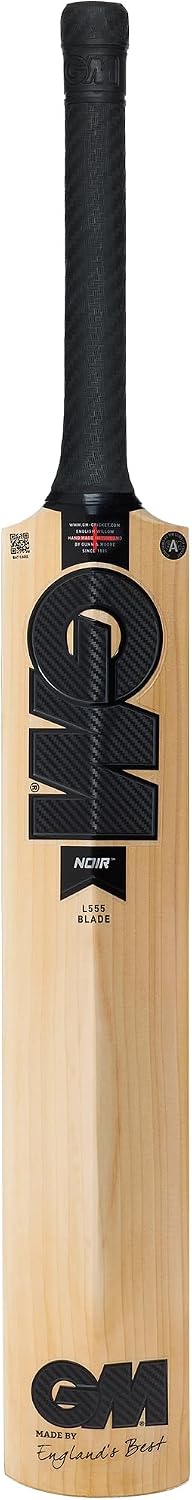Gunn & Moore GM Cricket Noir Delta 404 English Willow Cricket bat -Short Handle, Full Size for Adults