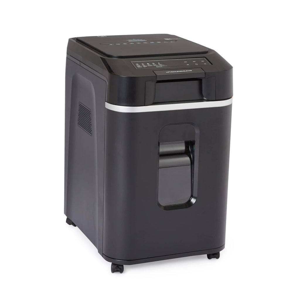 Amazon Basics 18 Sheet Cross Cut Paper, CD, and Credit Card Shredder with 6 Gallon Bin, 30 Minutes Continuous Run Time, Black