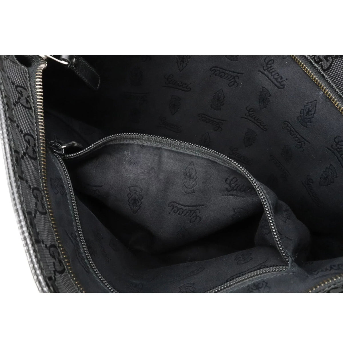 Pre-Owned GUCCI Gucci GG Imprime Crossbody Shoulder Bag PVC Leather Black 201446 (Good)