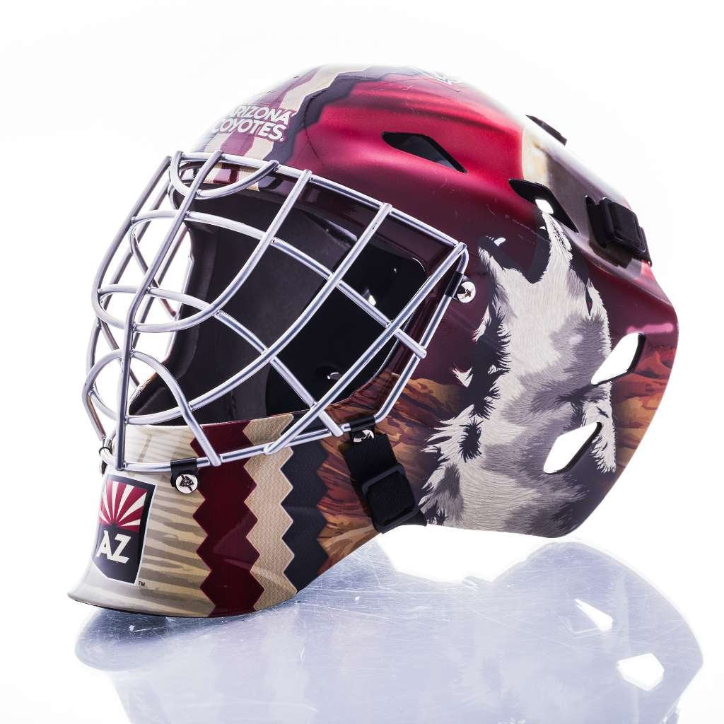 Franklin Sports Team Licensed NHL Hockey Goalie Face Mask - Goalie Mask for Kids Street Hockey - Youth NHL Team Street Hockey Masks