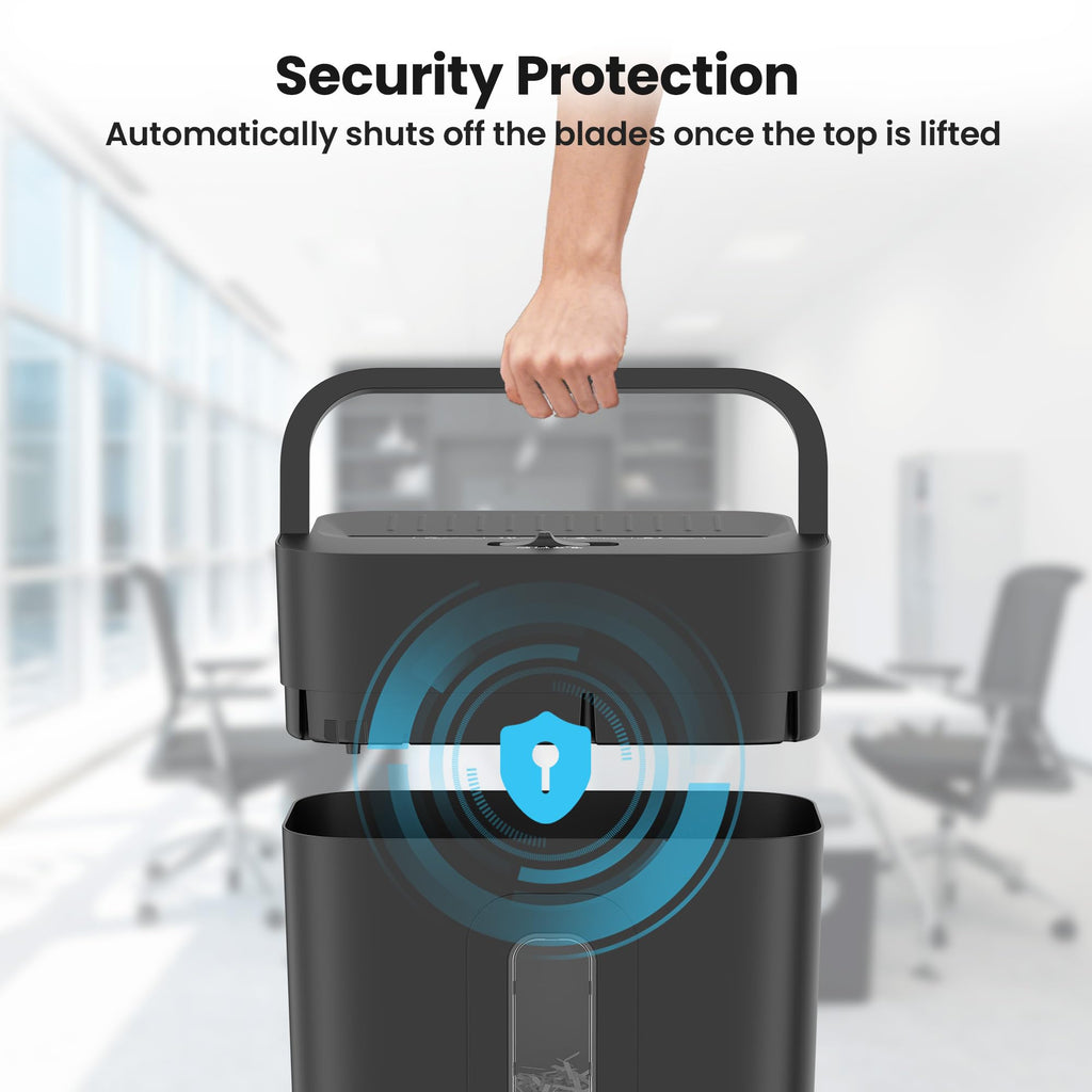 Locksworth 16-Sheet Cross Cut Paper Shredder, 6 Gallon Heavy Duty Commercial Shredder for Home Office, P-4 High Security Shredders for Paper/CD/Credit Card/Staple/Clip, 60 Mins Continuous Running