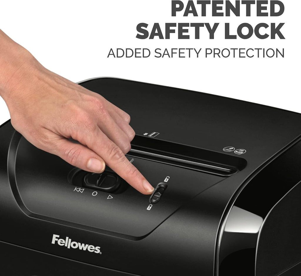 Fellowes 12C15 12 Sheet Cross-Cut Paper Shredder for Home and Office with Safety Lock & Powershred Performance Shredder Oil, 12 oz. Extended Nozzle Bottle (35250)