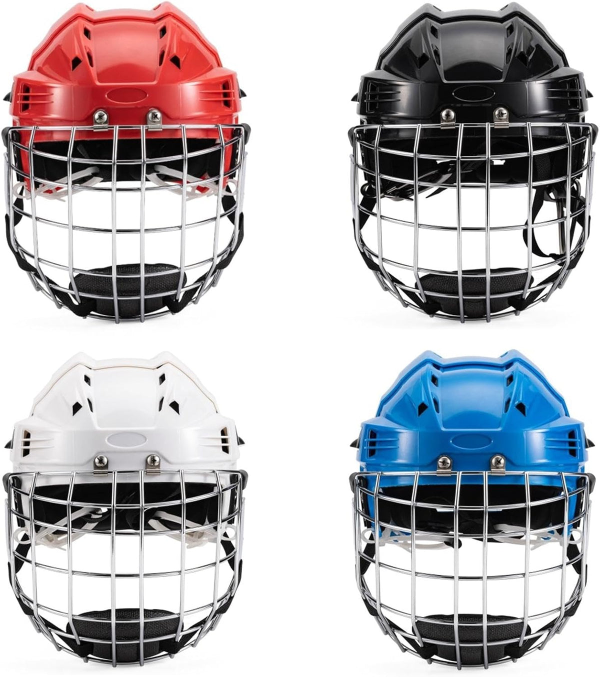SM SunniMix Hockey Helmet Padded Sports Helmet Headgear Adjustable Ice Hockey Helmet Speed Skate Helmet Lightweight EVA Cushioning for