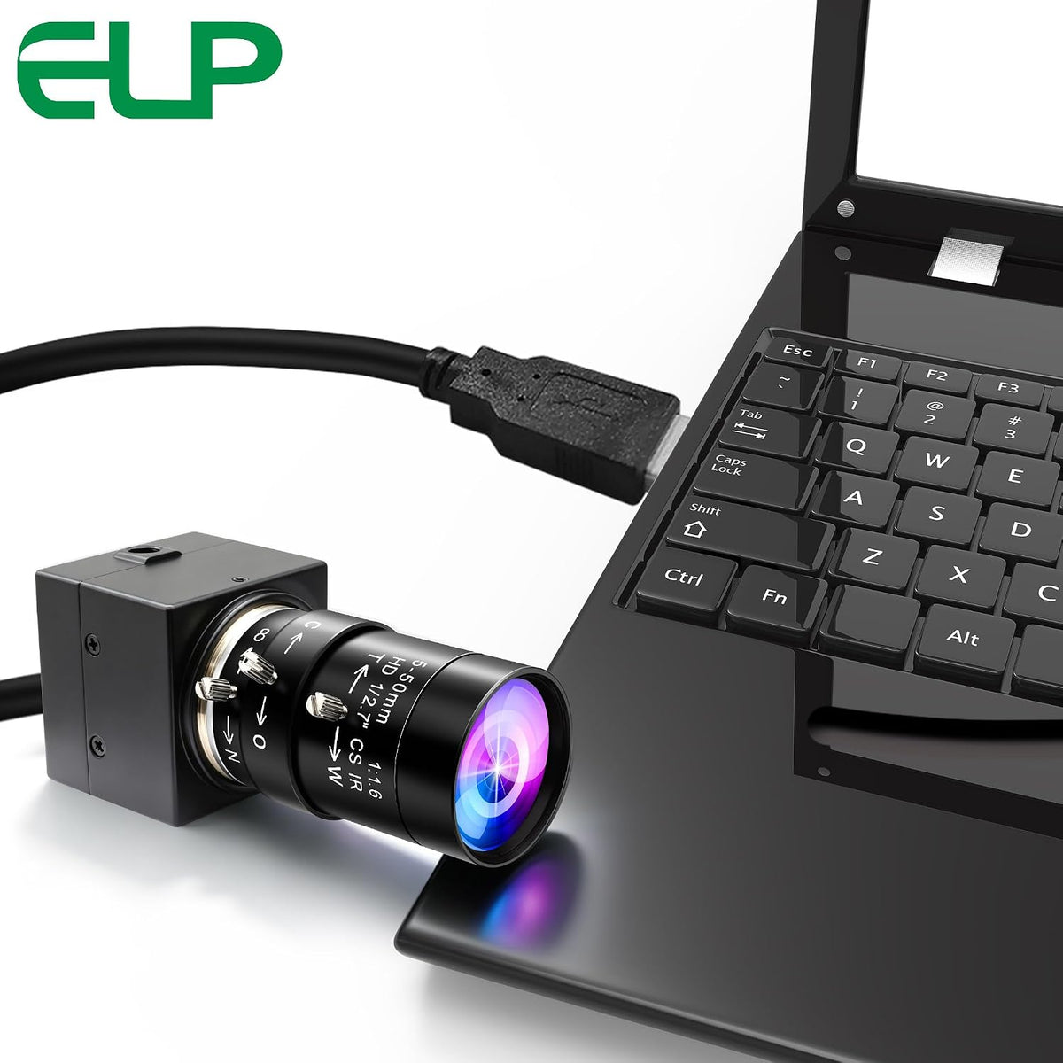 ELP 16MP Wide Angle USB Camera 5-50mm 10X Zoom Webcam for Raspberry Pi 4K Web Camera for Computer Mini UVC USB2.0 PC Variable Focus Web Cam IMX298 Industrial Lightburn Cameras for Laptop,Jetson Nano