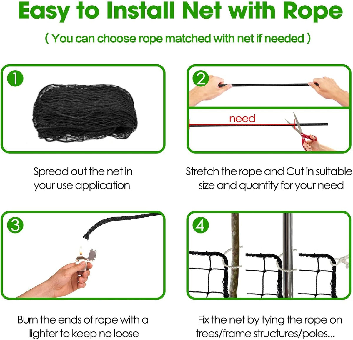 Baseball Softball Backstop Nets, Heavy Duty Sports Netting Barrier #18 Baseball Netting 10'x10'/10'x20'/15'x15'â¦