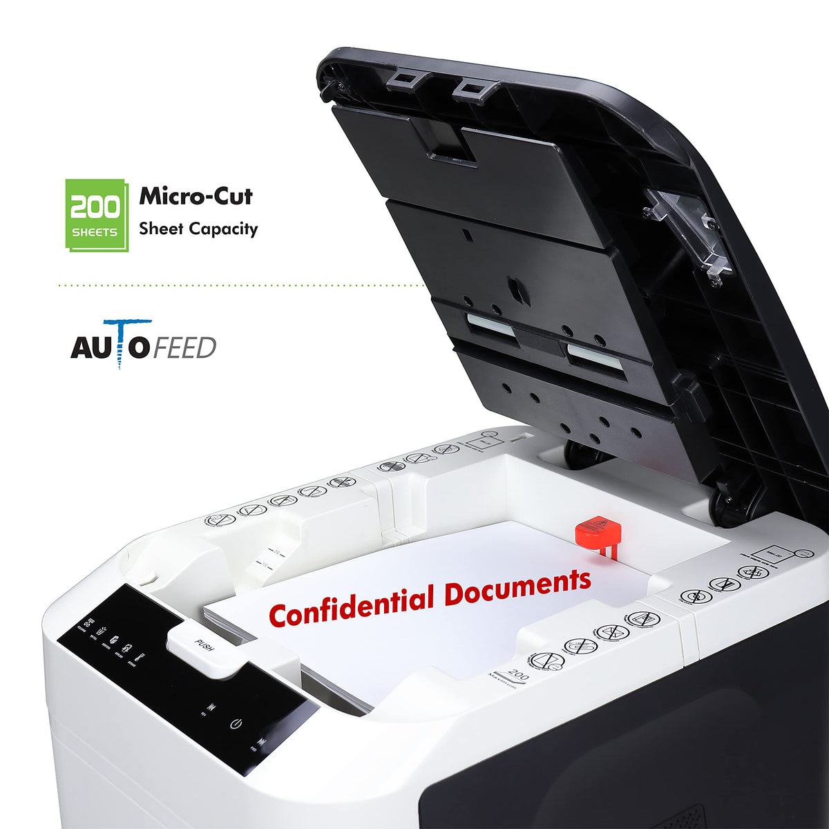 Aurora AU120MB 120-Sheet Auto Feed High Security Micro-Cut Paper Shredder / 30 Minutes (White/Black)