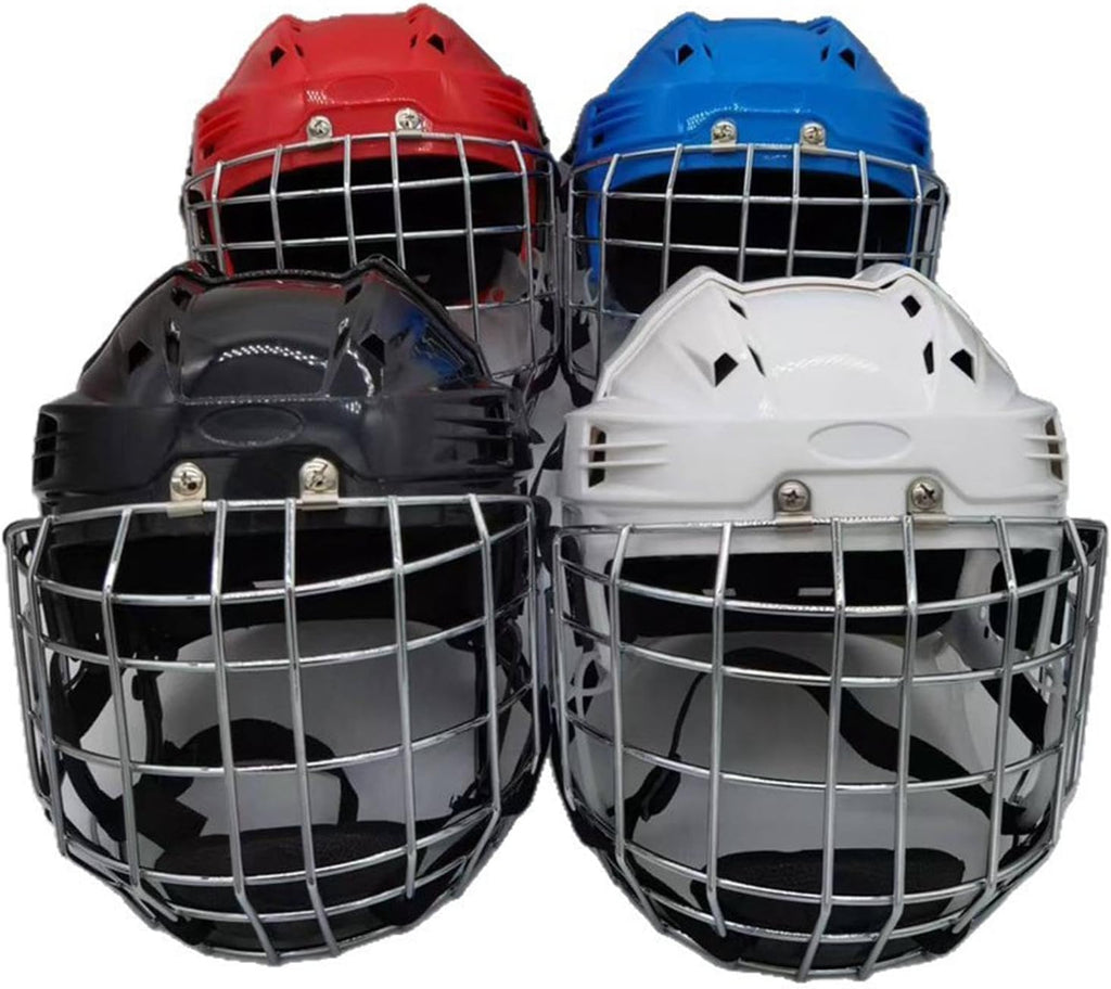 SM SunniMix Hockey Helmet Padded Sports Helmet Headgear Adjustable Ice Hockey Helmet Speed Skate Helmet Lightweight EVA Cushioning for