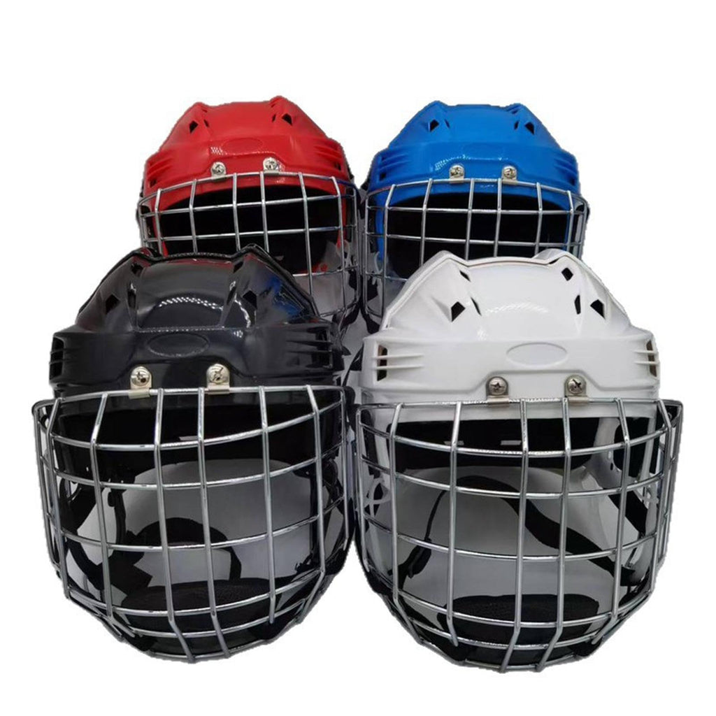 SM SunniMix Hockey Helmet Padded Sports Helmet Headgear Adjustable Ice Hockey Helmet Speed Skate Helmet Lightweight EVA Cushioning for