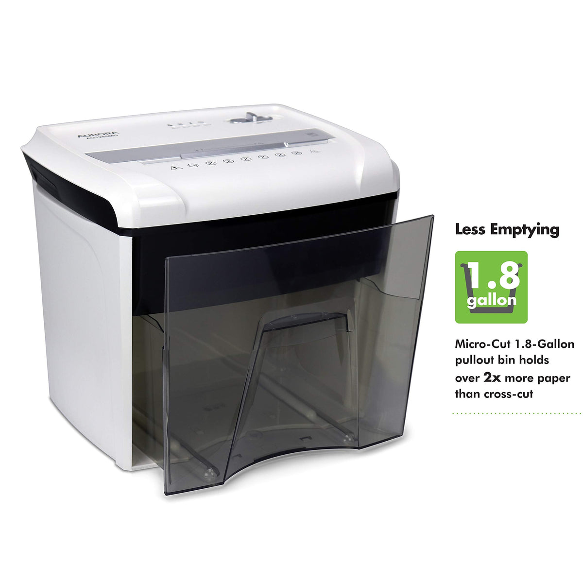 Aurora High Security 150-Sheet Auto Feed Micro-Cut Paper and Credit Card Shredder with 6.3 Gallon Pullout Basket / 60 Minutes/Security Level P-4