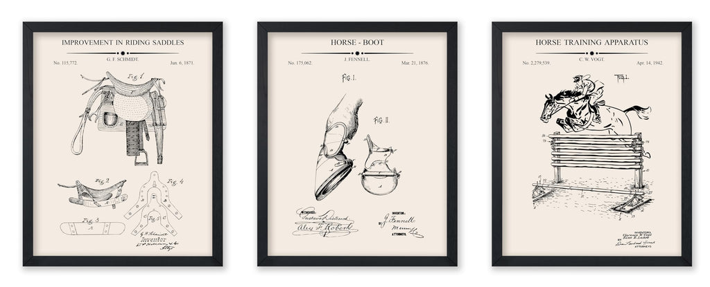 Poster Master 3-Piece Fencing Blueprint Poster - Fencing Garment Patent Print - Fencing Mask Design - Target Art - Sports Design - Technical Drawing Print - Gym or Office Decor - 8x10 Brown Framed