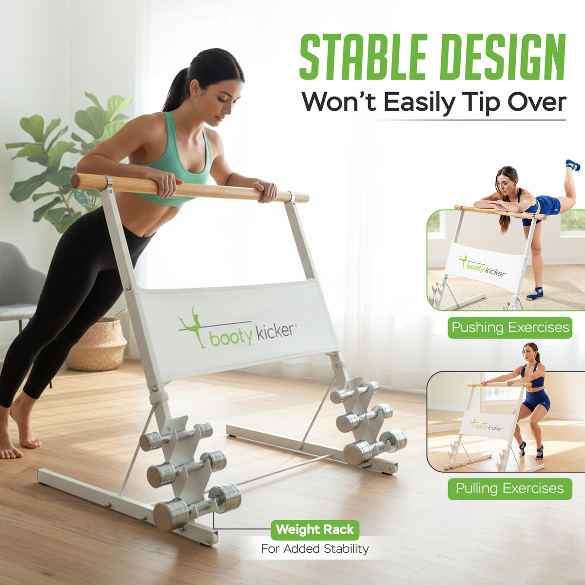 Portable Folding Exercise Bar for Barre, Balance and Ballet Home Workouts