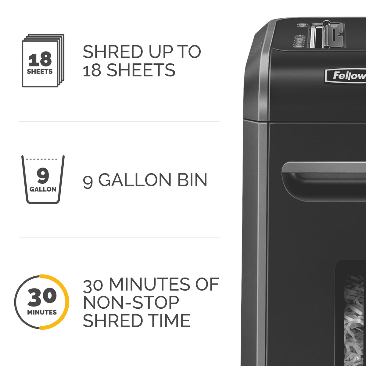 Fellowes âPowershred 79Ci 16-Sheet 100% Jam-Proof Heavy Duty Crosscut Paper Shredder Machine for Office and Home, Black/Dark Silver 3227919