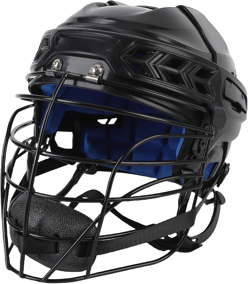 Cosiki Cosiki Hockey Helmet, PP Ergonomic Lightweight Professional Hockey Training Helmet, Face Protective Equipment with Comprehensive Coverage, Ideal for Outdoor Sports Gear (L) (S)