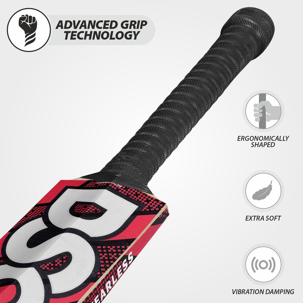 DSC Intense Force Kashmir Willow Cricket Bat for Leather Ball |Size-4 | Light Weight | Free Cover|