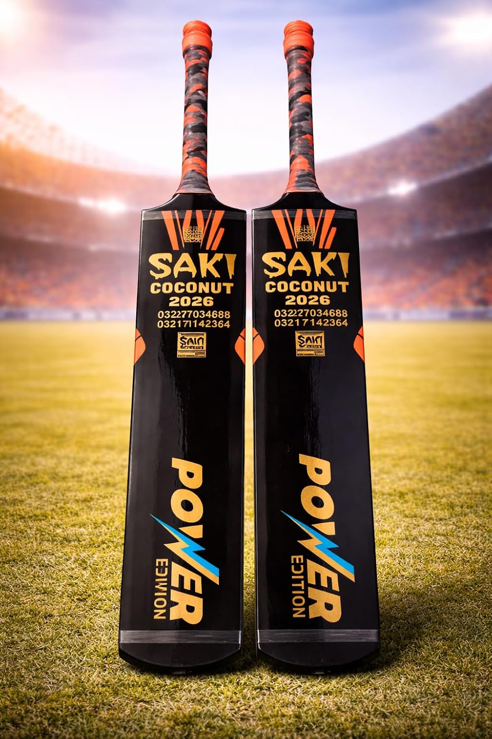 Saki Coconut Wood Cricket Bat for Tape Ball Cricket | Full Size Cricket Bat