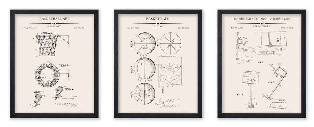 Poster Master 3-Piece Fencing Blueprint Poster - Fencing Garment Patent Print - Fencing Mask Design - Target Art - Sports Design - Technical Drawing Print - Gym or Office Decor - 8x10 Brown Framed