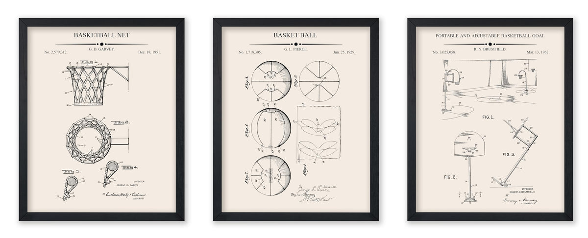 Poster Master 3-Piece Fencing Blueprint Poster - Fencing Garment Patent Print - Fencing Mask Design - Target Art - Sports Design - Technical Drawing Print - Gym or Office Decor - 8x10 Brown Framed