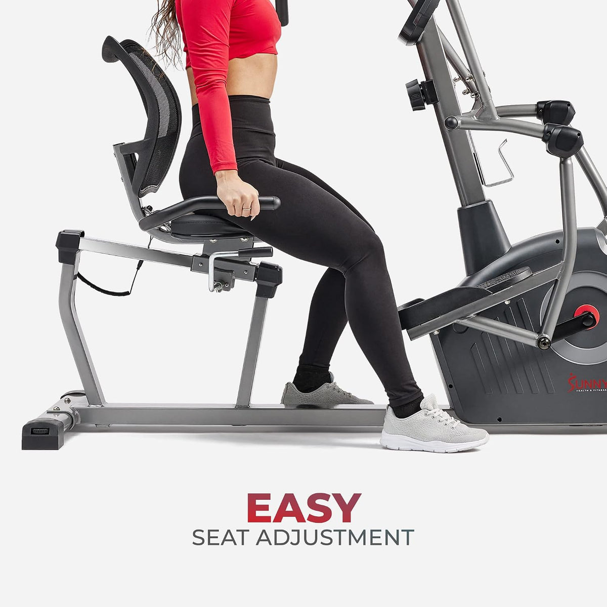 Sunny Health & Fitness Smart Magnetic Recumbent Elliptical Cross-Trainer