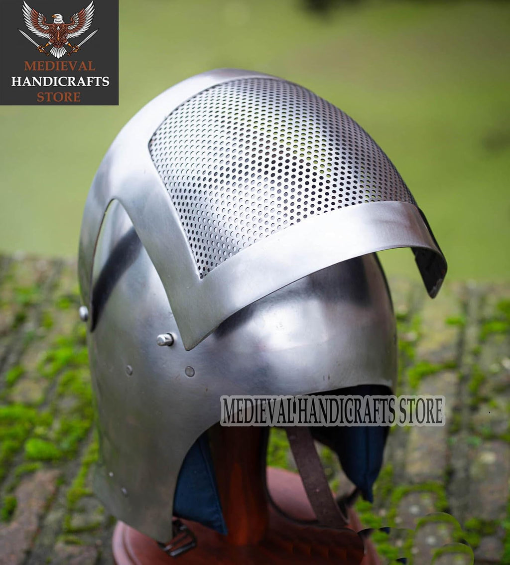 Medieval fencer bascinet Visor helmet HEMA SCA Sparring Protective gear For Halloween Cosplay