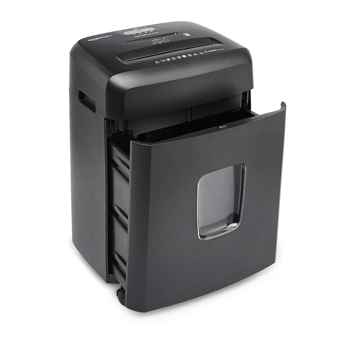 Amazon Basics 18 Sheet Cross Cut Paper, CD, and Credit Card Shredder with 6 Gallon Bin, 30 Minutes Continuous Run Time, Black