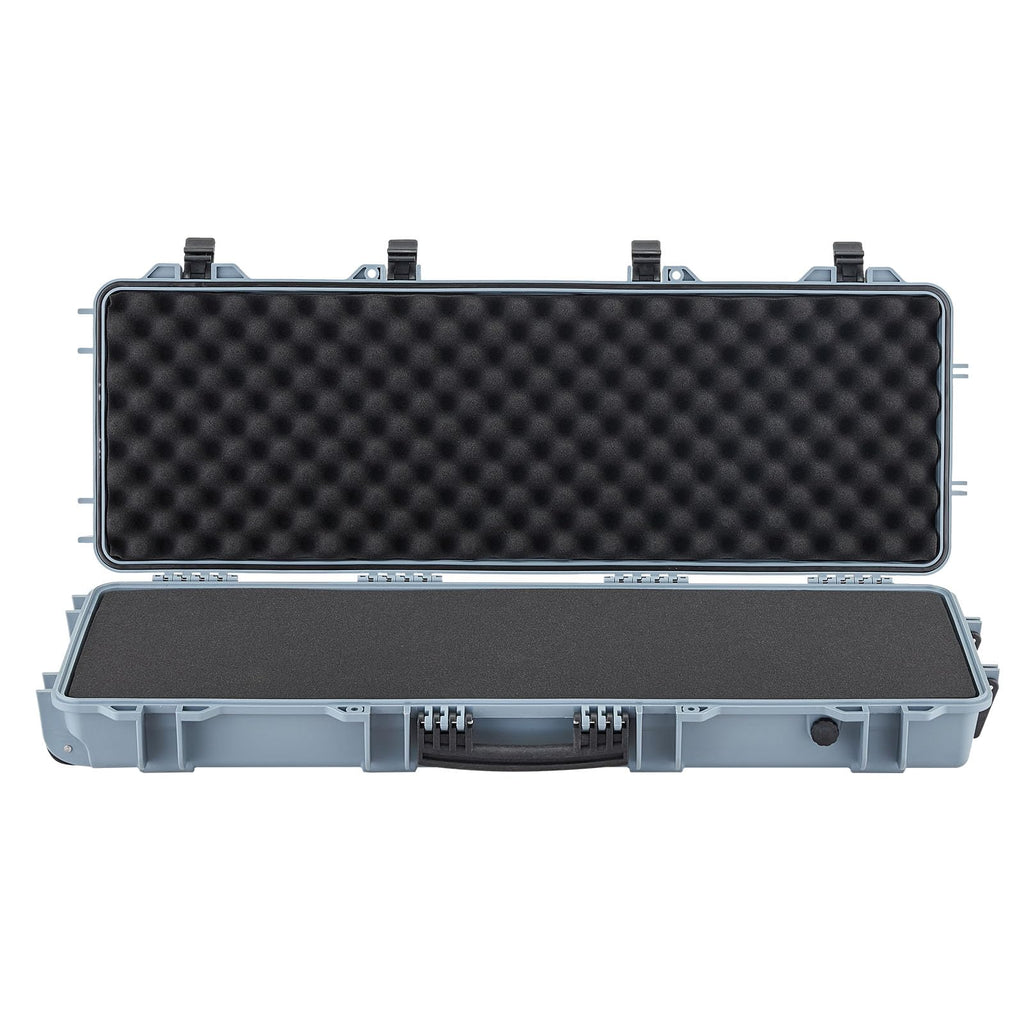VEVOR Rifle Case, Rifle Hard Case with 4 Layers Fully-protective Foams, Lockable Hard Gun Case with Wheels, IP67 Waterproof & Crushproof, for Rifles or Shotguns