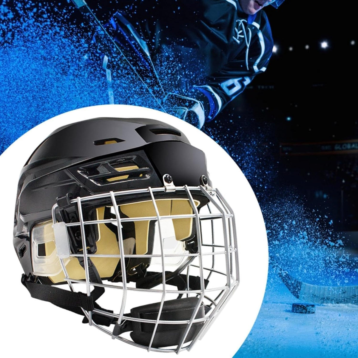 predolo Ice Hockey Headgear with Facemask for Training and Competition, XL