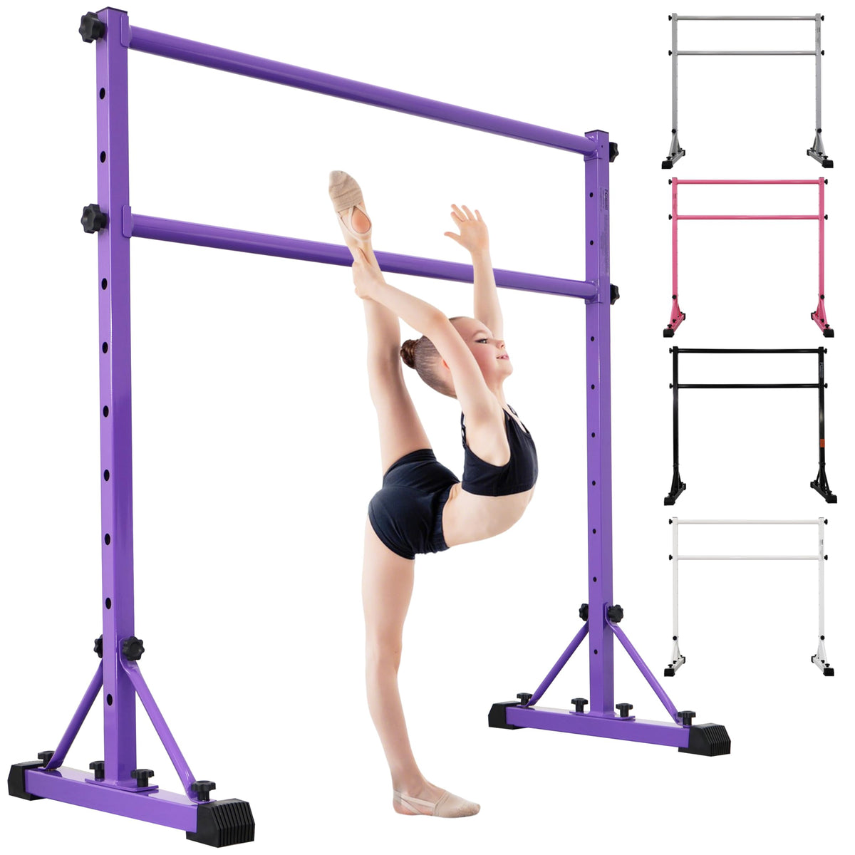 FC FUNCHEER Adjustable Ballet Barre,Portable Dance bar,Fitness Equipment for Dance & Balance Excercise,Super Sturdy for Balance Workout,Weight Limit 250 LBS