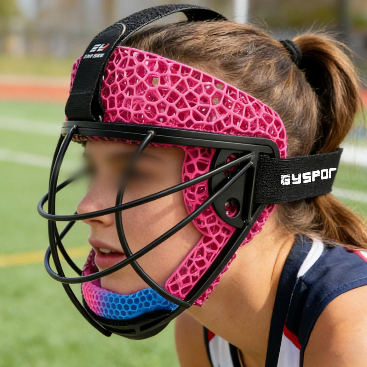 GY Field Hockey Face Mask Men/Women/Youth with 4.5mm 304 Stainless Steel | Ortholite Foam Lining | Protective Rear Shell for Goalkeepers/Penalty Corner Defenders