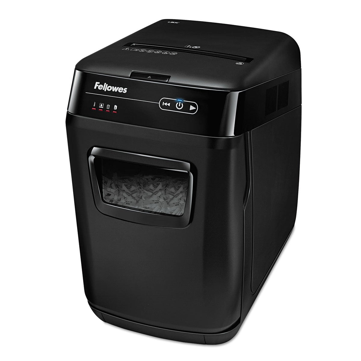 Fellowes AutoMax Micro-Cut 100M Commercial Office Auto Feed 2-in-1 Paper Shredder with 100-Sheet Capacity, Black
