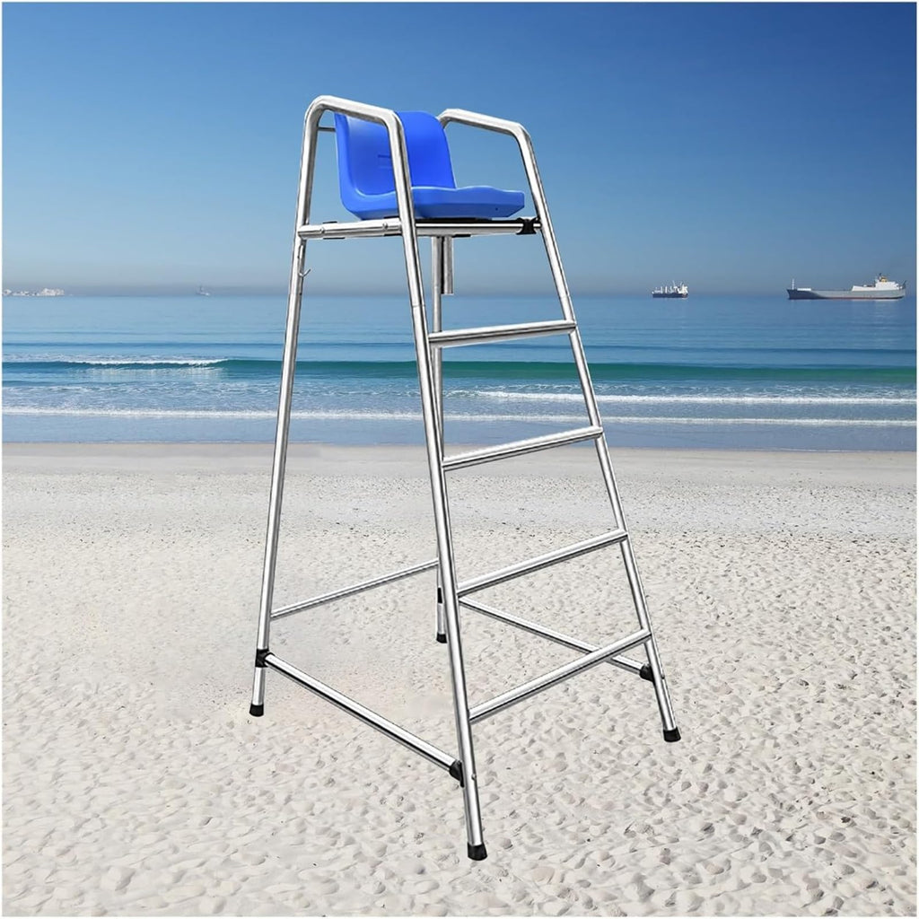 Large Lifeguard Chair - Outdoor Patio Chairs, Beach/Water Park/Competition Pool Rescue Ladder - Removable Referee Chair, Raised Referee Chair for(120cm)