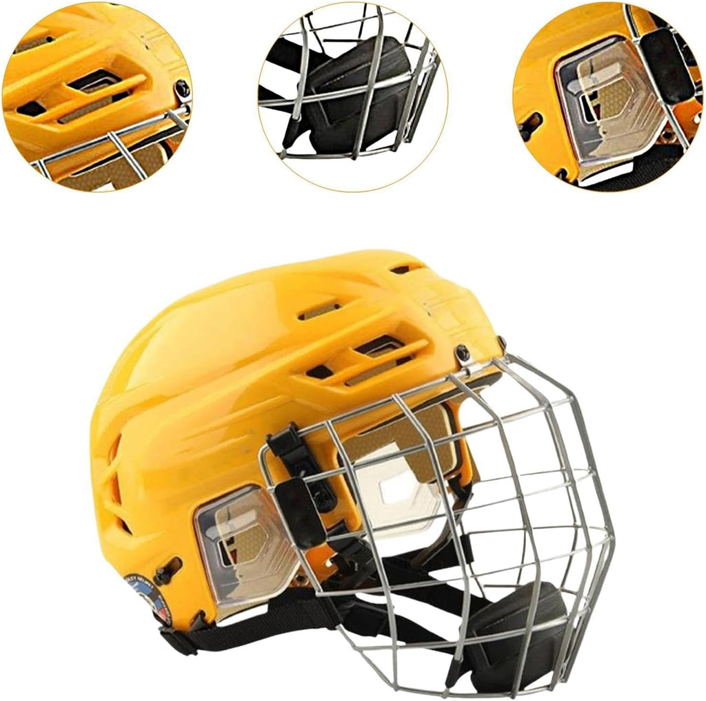 harayaa Hockey Helmet with Facemask Polyethylene Shell Roller Skating Helmet Enhanced Comfort Suitable for Sports Training Competiti